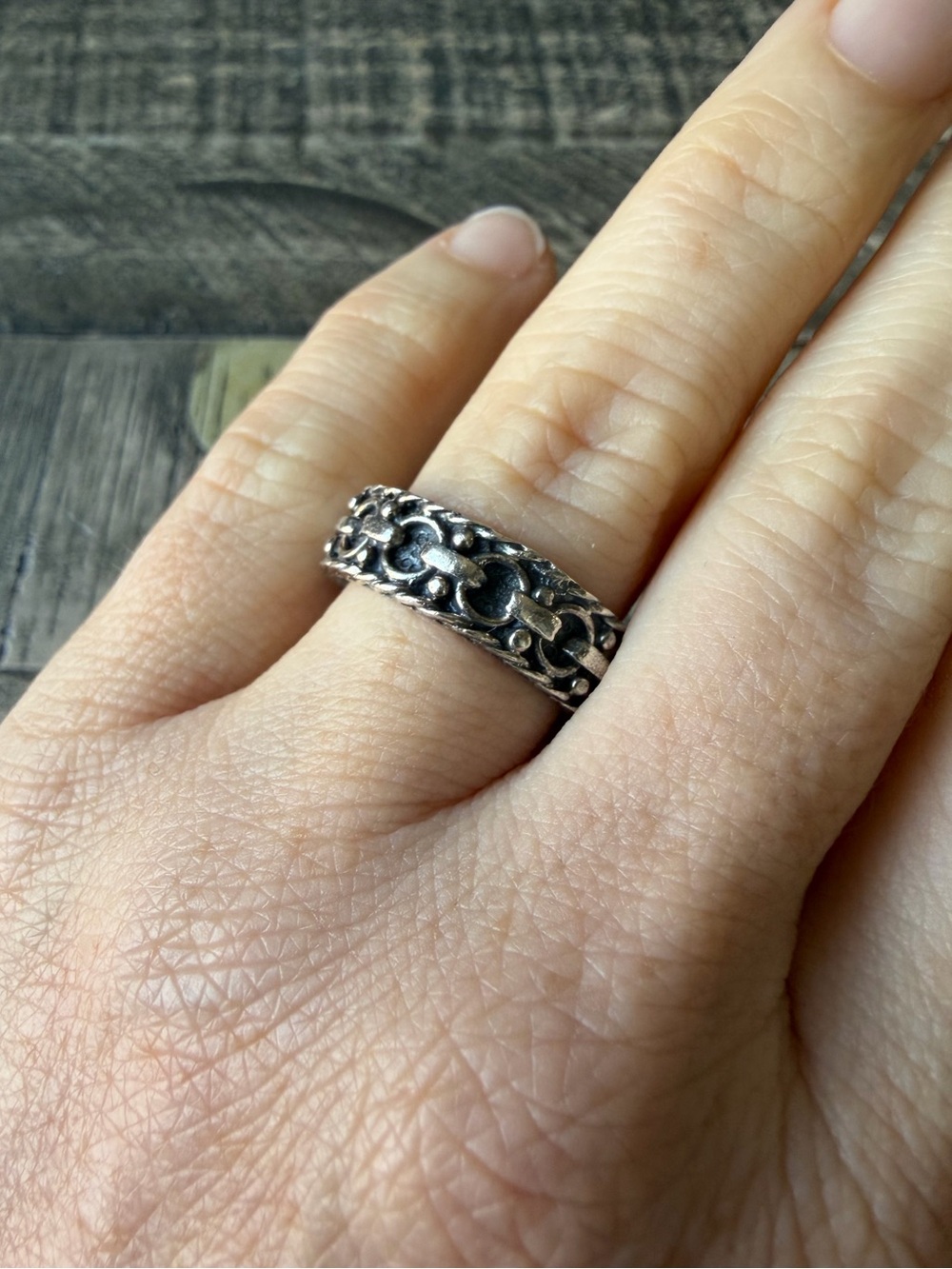 Vintage Sterling Silver Chain Link Band